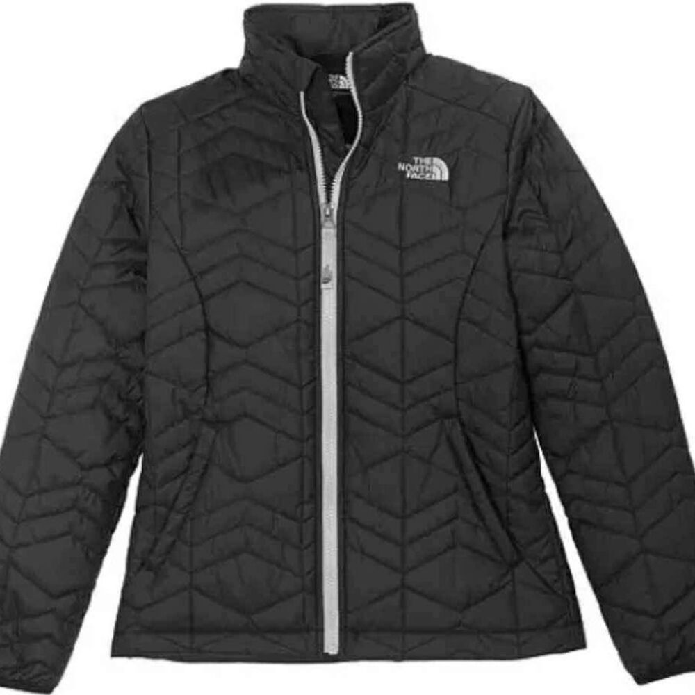 The North Face Black Long Sleeve Quilted Puffer Jacket Girl XL 18 or Women S